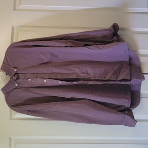 Man's XXL Izod button-down / Oxford long sleeve Mauve shirt